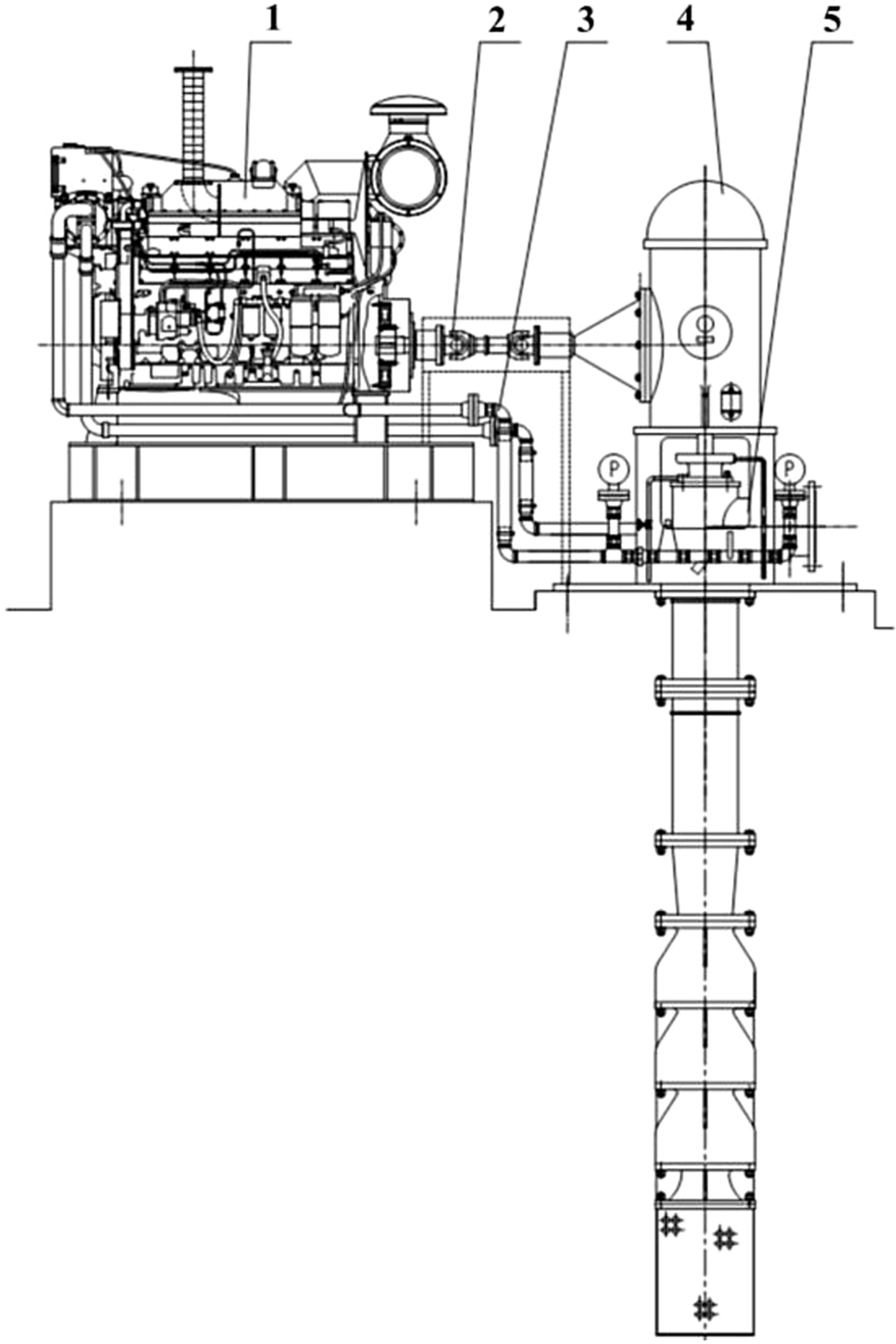 Schematic representation of the experimental pumping station showing major  components.