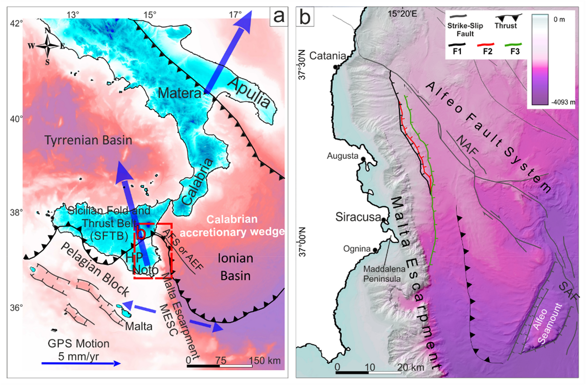 Map of the Mediterranean Sea indicating the sampled localities, coded