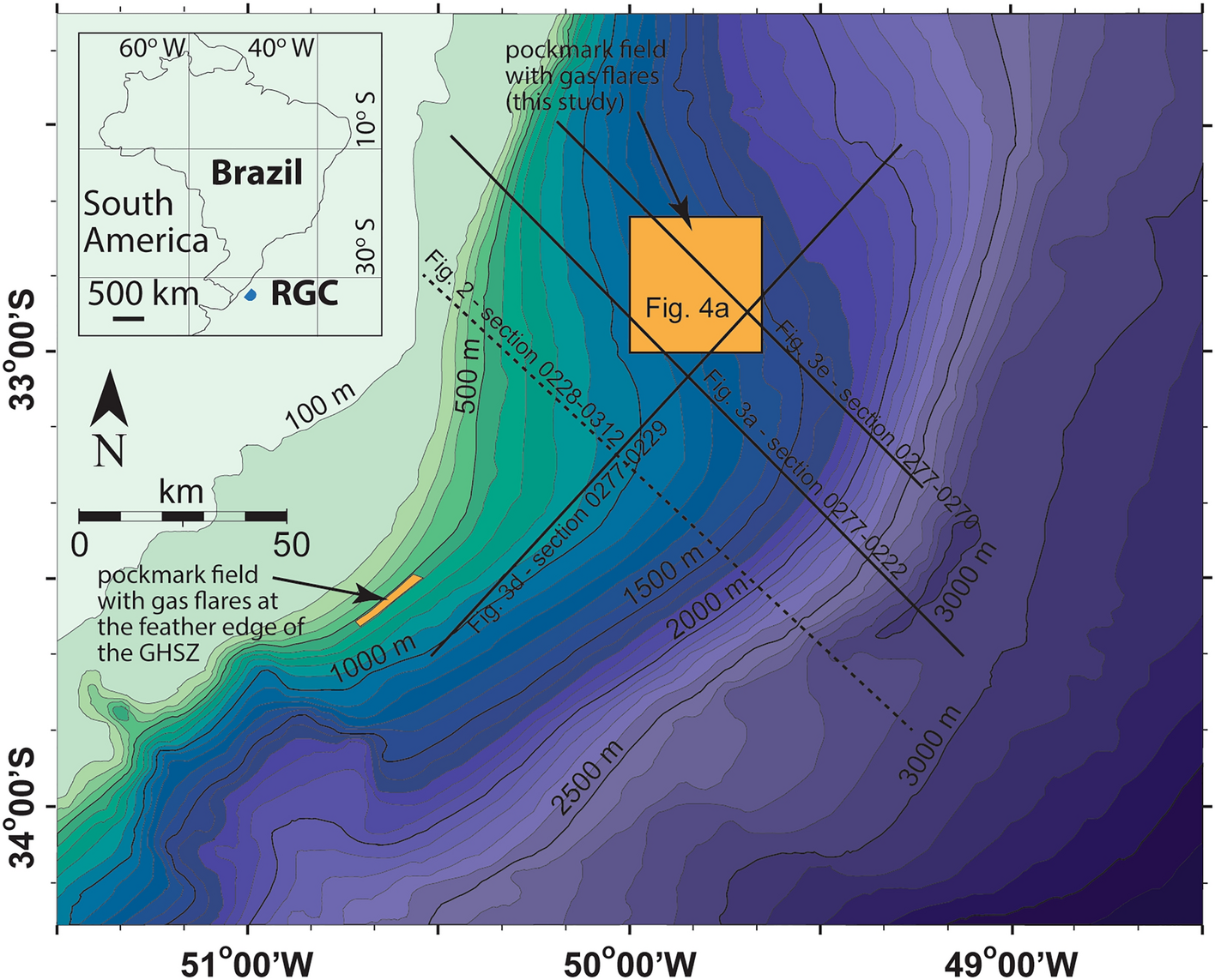Gravity complexes as a focus of seafloor fluid seepage: the Rio Grande  Cone, SE Brazil | Scientific Reports