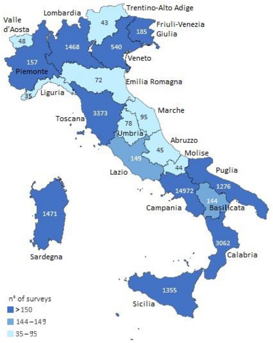 RadioLab project: knowledge of radon gas in Italy | Scientific Reports, image size:944x1187