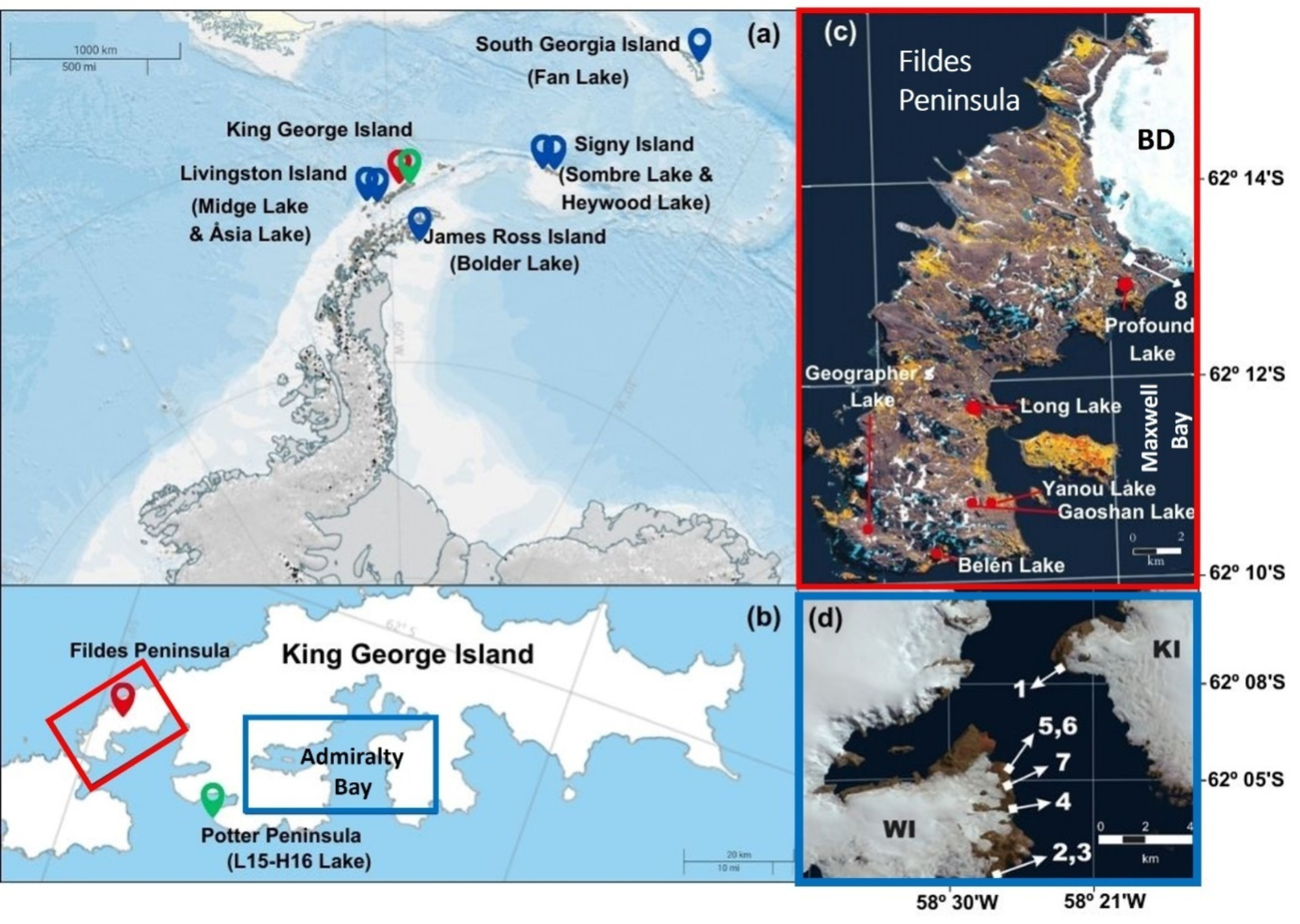 Lacustrine sedimentation patterns at the Northern Antarctic Peninsula and  surroundings as a response to late Holocene and Modern Climate changes |  Scientific Reports
