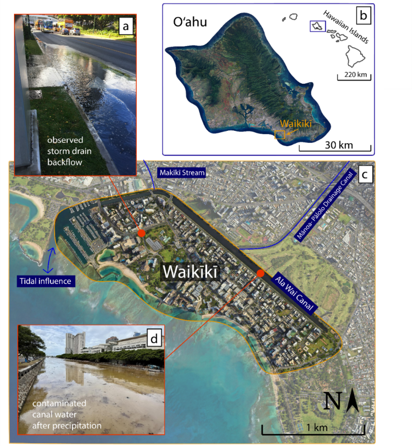 Drainage failure and associated urban impacts under combined sea 