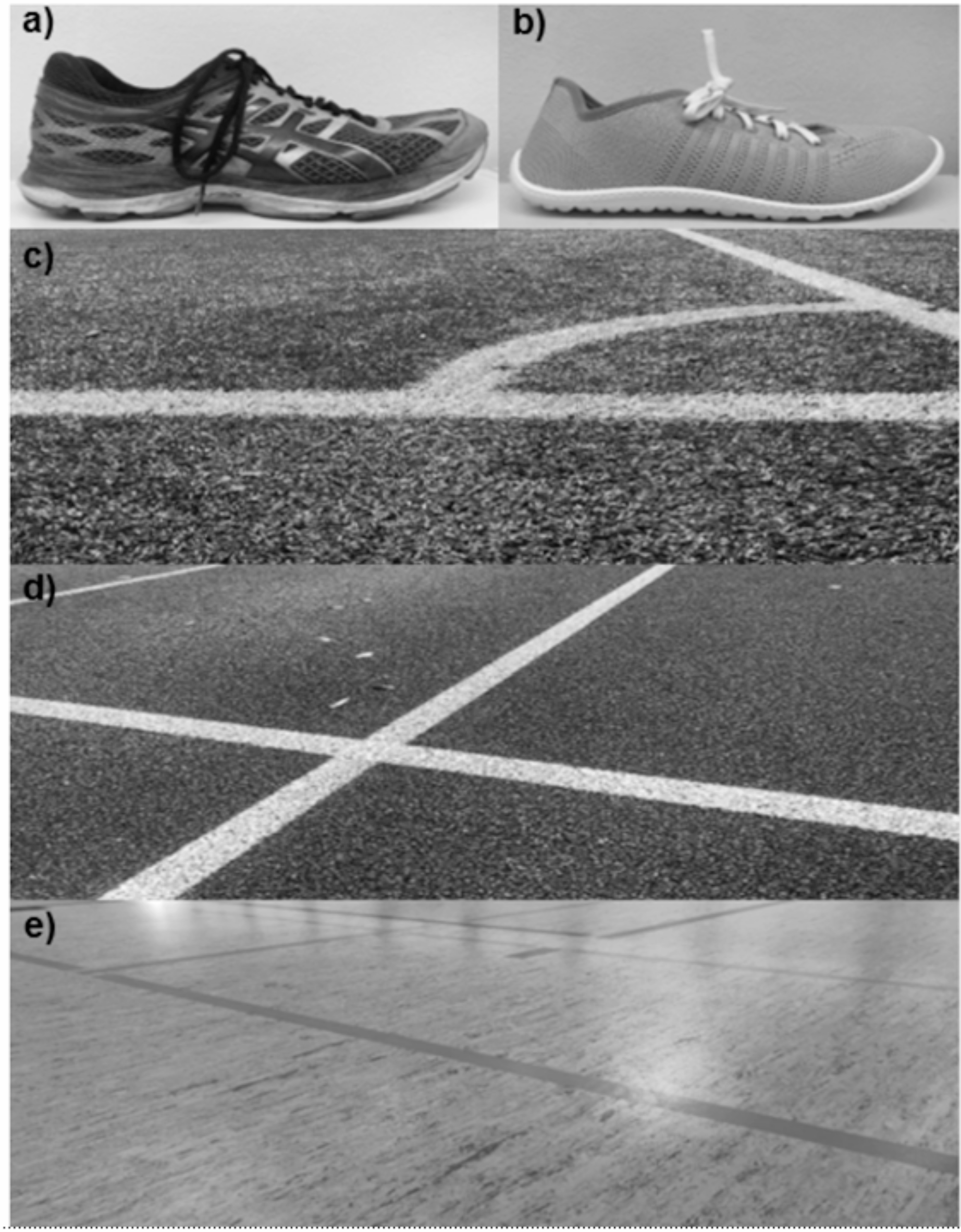 Acute effects of footwear and surface condition on sport specific 