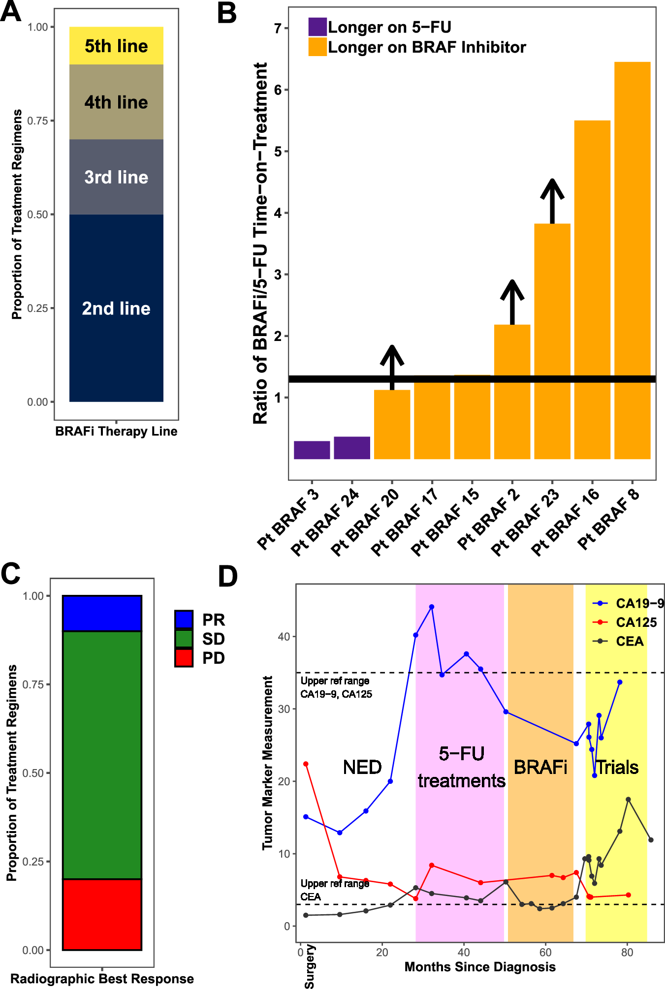 Fig. 4: BRAFV600E AA treatment response to BRAFV600E inhibition.