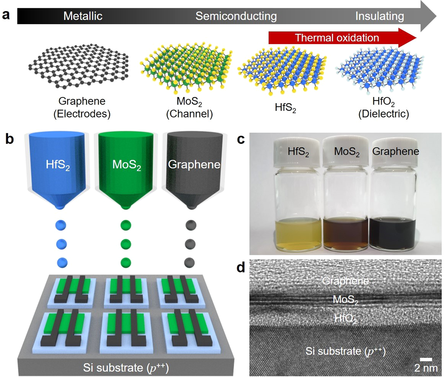 All inkjet-printed electronics based on electrochemically 