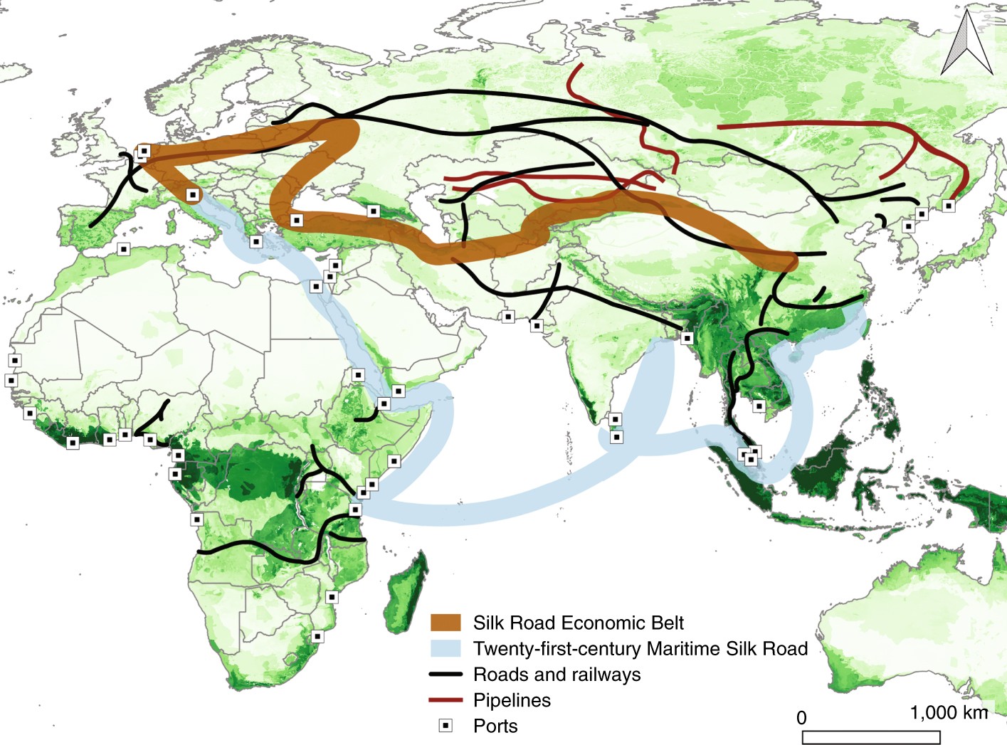 Environmental challenges for the Belt and Road Initiative | Nature  Sustainability
