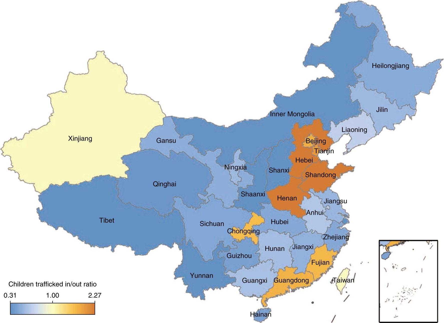 human trafficking map flow