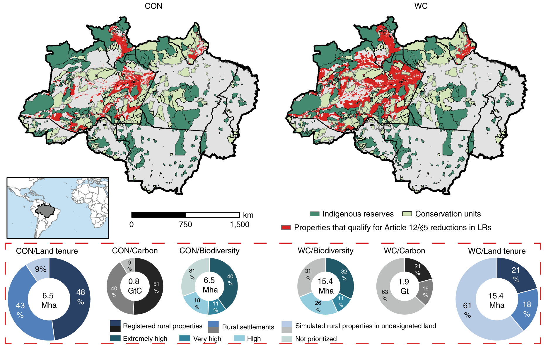 Potential increase of legal deforestation in Brazilian Amazon after Forest  Act revision | Nature Sustainability