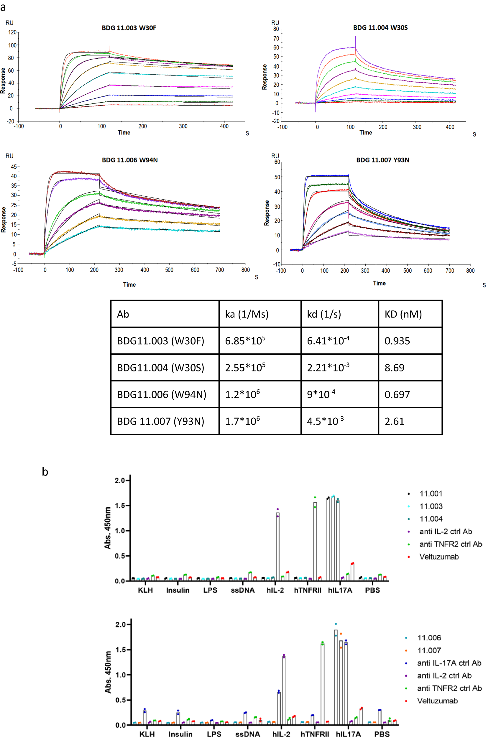 Fig. 5: Anti IL-17A antibodies bind IL-17A with high specificity.