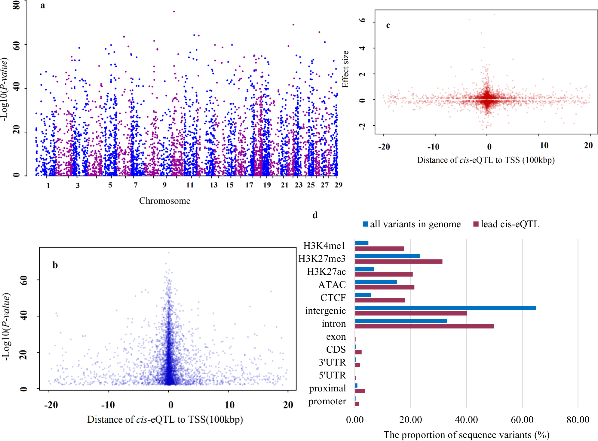 Fig. 5: Results of the cis-eQTL analysis.