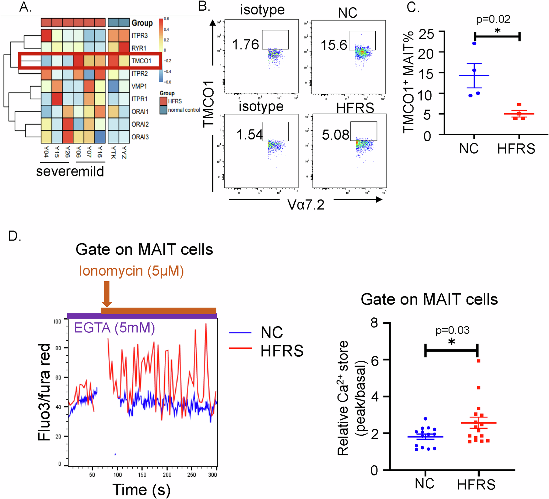 Fig. 7: TMCO1 deficiency results in ER Ca2+ overload.