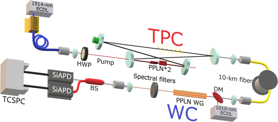 Two-photon comb with wavelength conversion and 20-km distribution for  quantum communication | Communications Physics