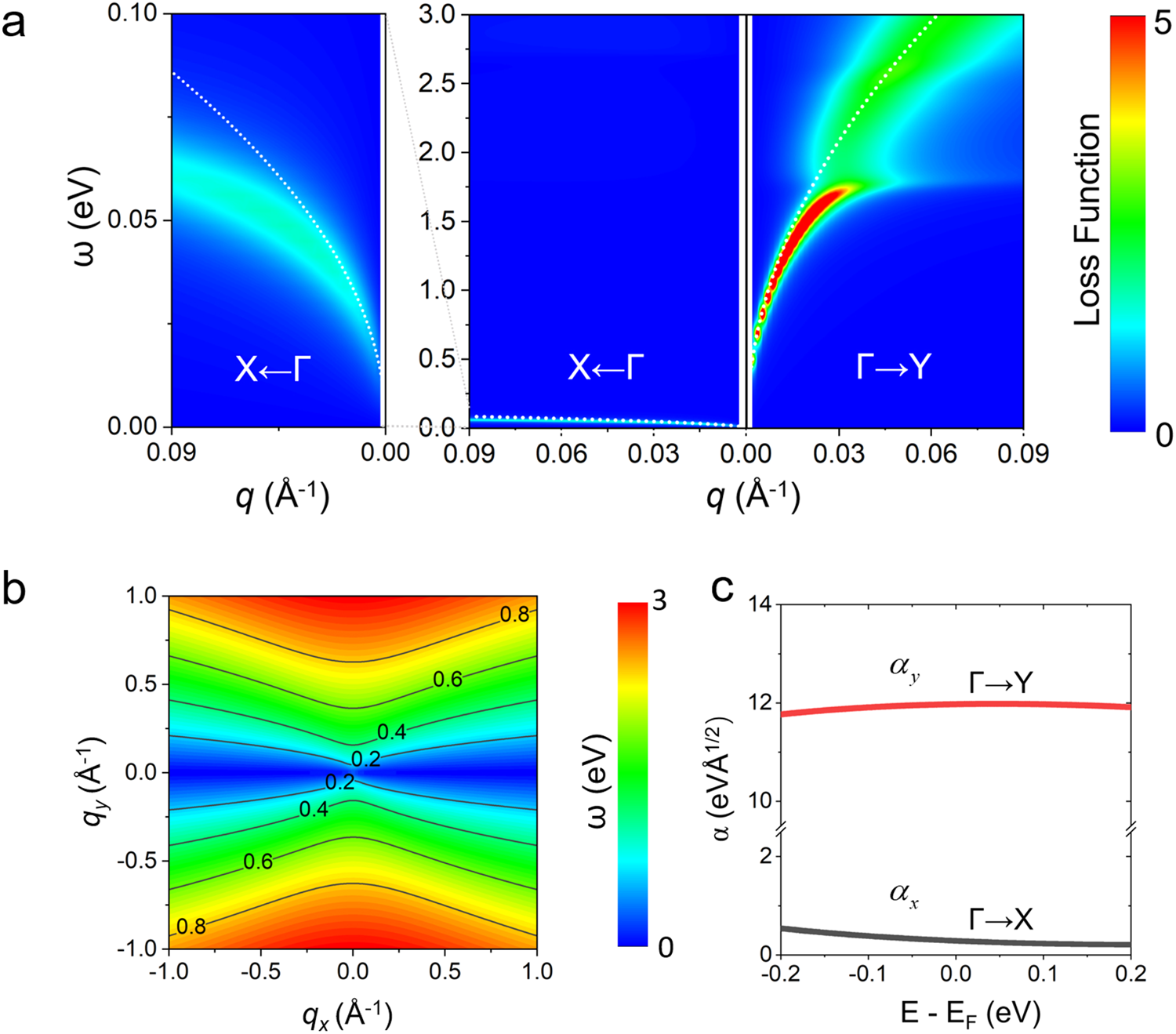 Fig. 3: The plasmonic properties of RuOCl2 monolayer.