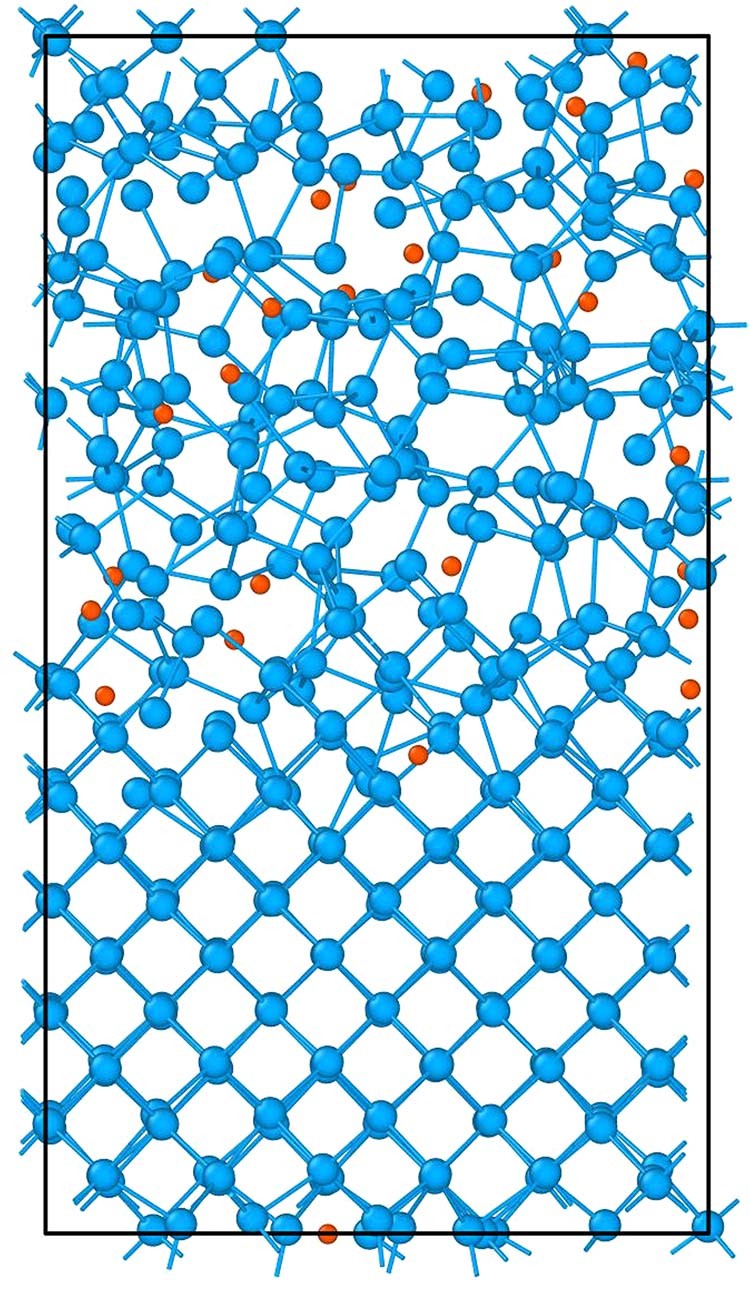 Fig. 9: c-Si/a-Si:H interface structure.
