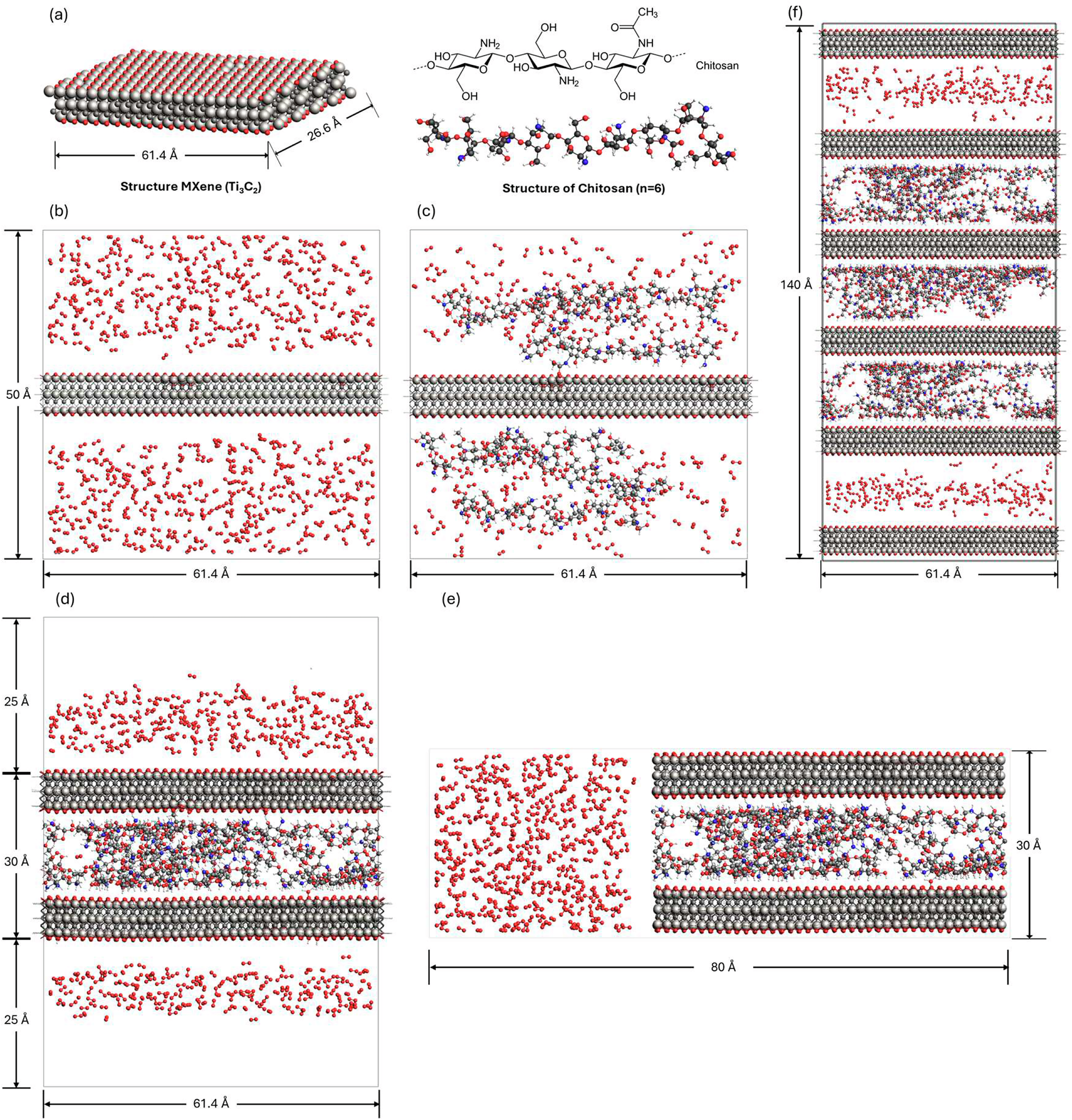 Fig. 8: Molecular geometry of MXene/CS nanosheets.