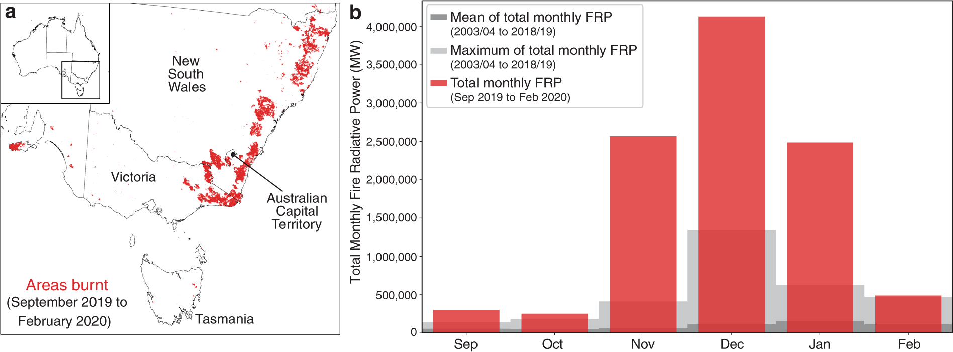 Connections of climate change and variability to large and extreme forest fires in southeast Australia | & Environment