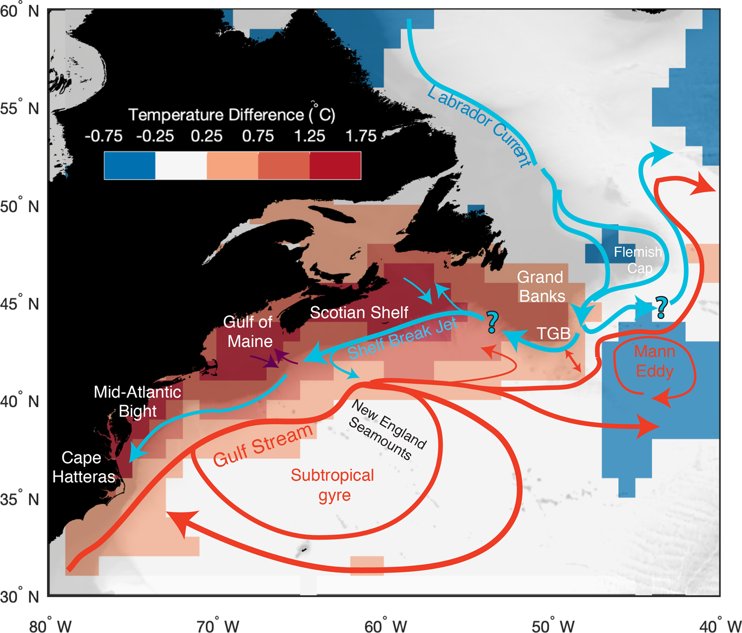 Changes in the Gulf Stream preceded rapid warming of the Northwest Atlantic  Shelf | Communications Earth & Environment