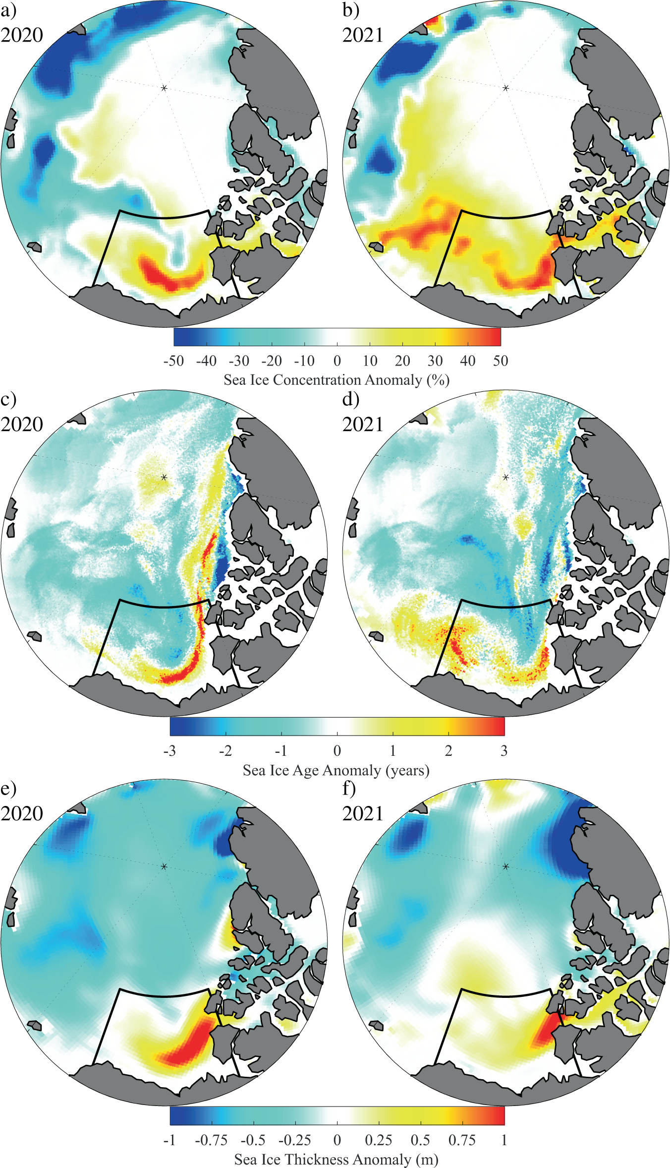 Thick and old sea ice in the Beaufort Sea during summer 2020/21 was  associated with enhanced transport | Communications Earth & Environment