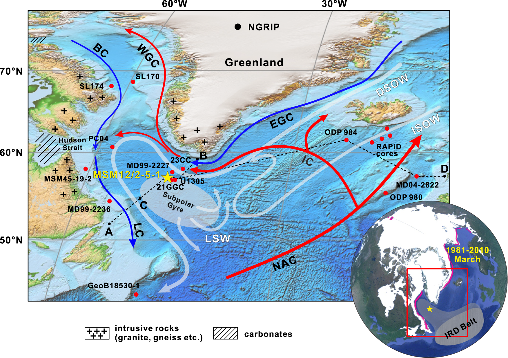 Last deglacial abrupt climate changes caused by meltwater pulses in the  Labrador Sea | Communications Earth & Environment