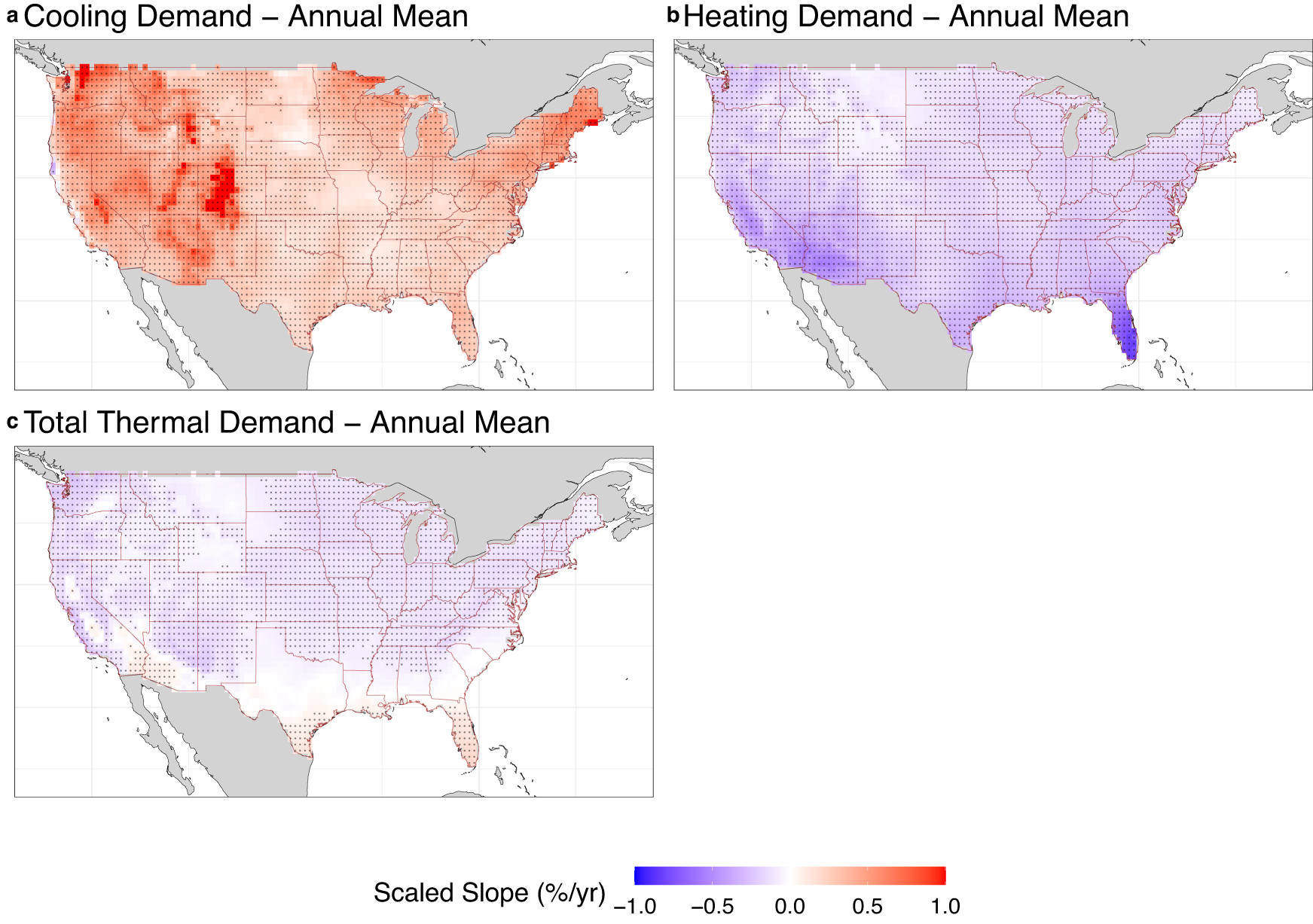Differential effects of climate change on average and peak demand for  heating and cooling across the contiguous USA | Communications Earth &  Environment