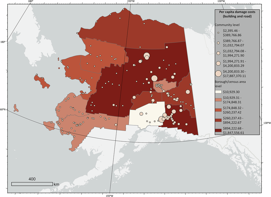 Photograph accompanying Alaska's disappearing lakes make permafrost thaw an asset-level observable