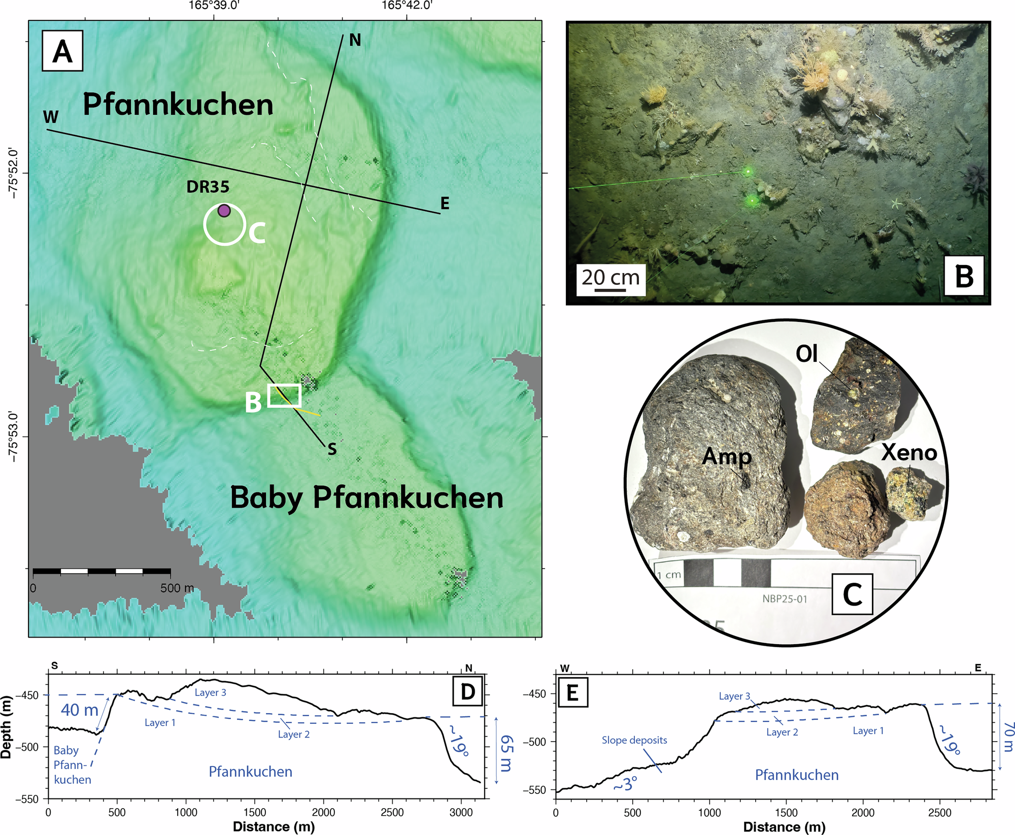 Fig. 2: Characteristics of a flat-top seamount.