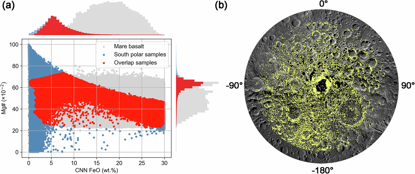 Fig. 5: Potential mare basalt in south polar region.