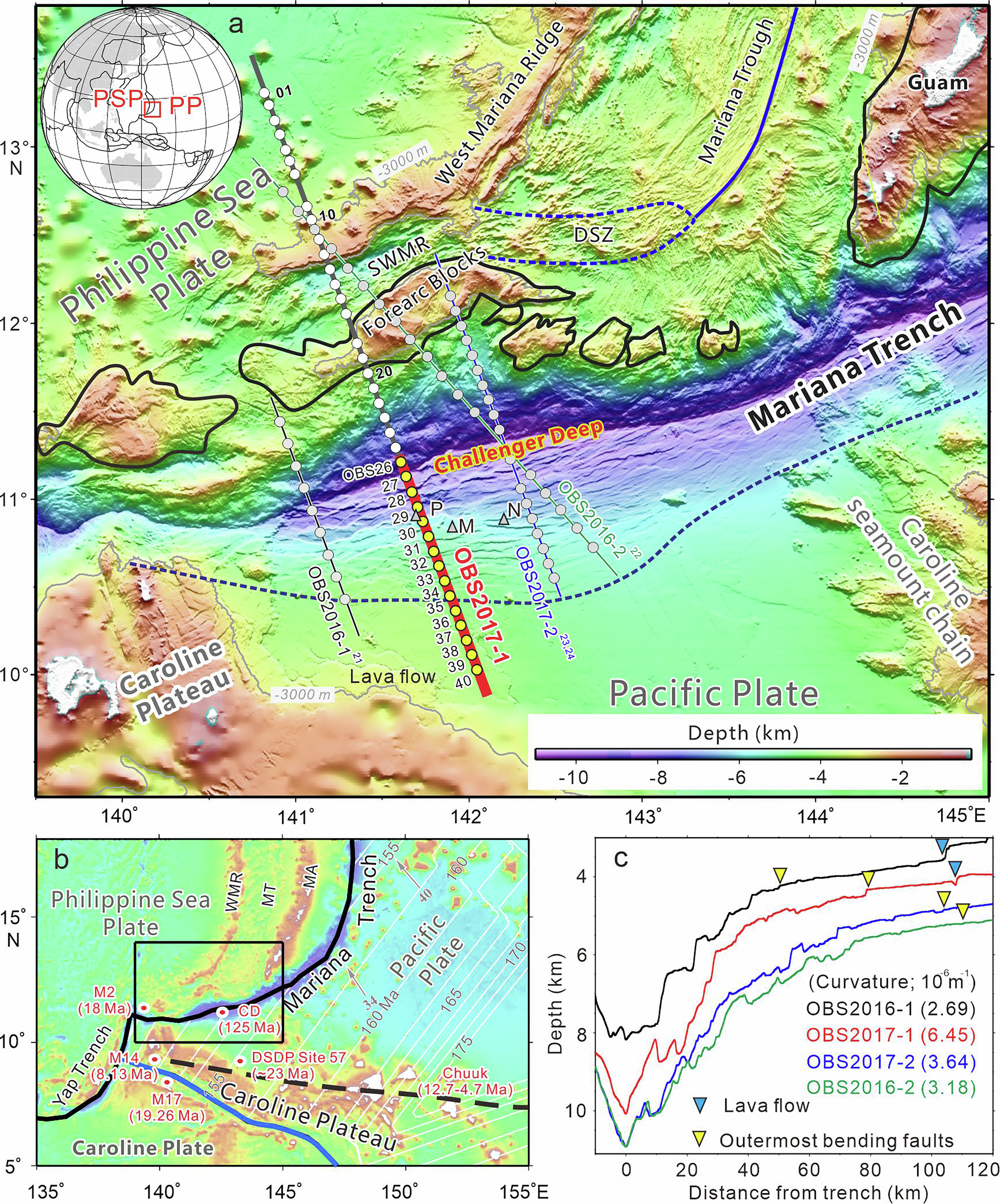 Pre-subduction of the Caroline Plateau intensifies lithospheric 