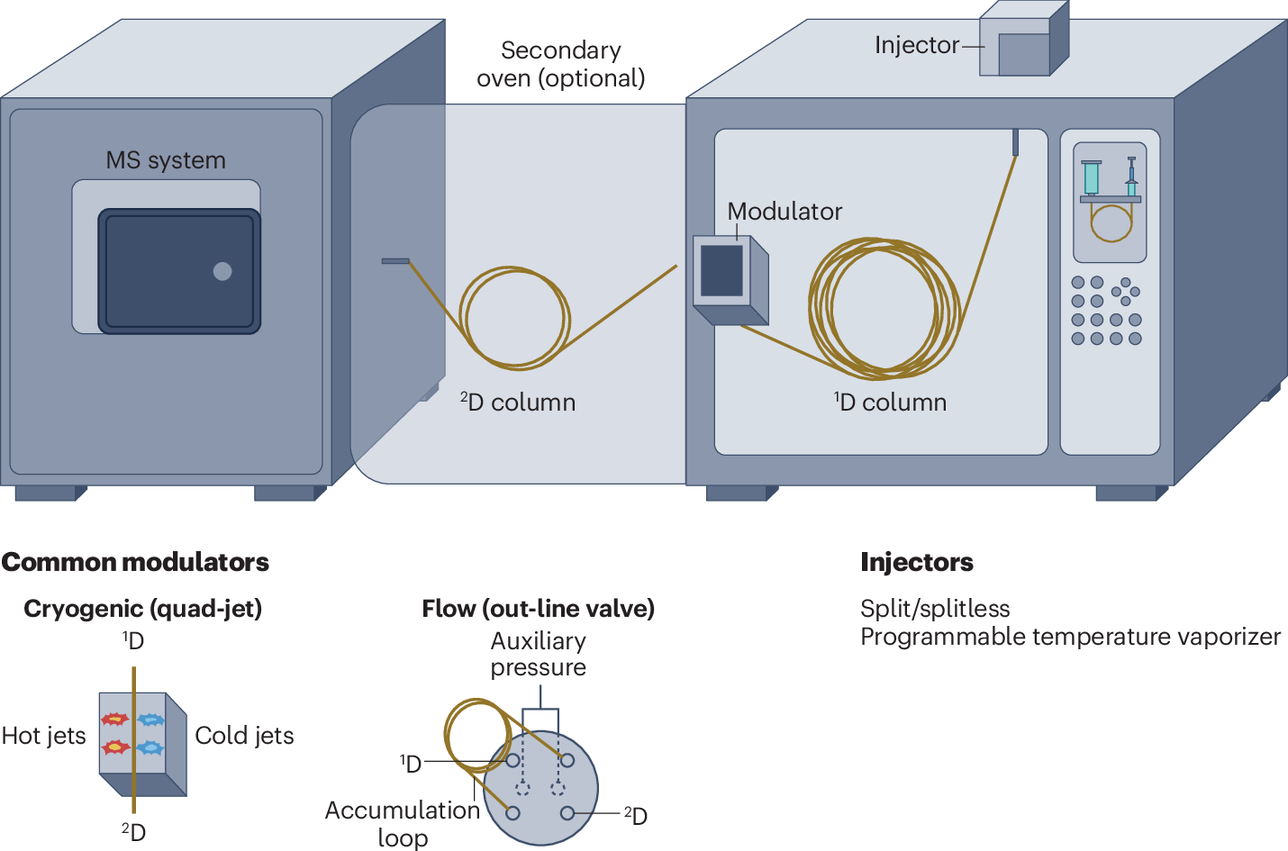 Comprehensive two-dimensional gas chromatography–mass spectrometry | Nature  Reviews Methods Primers, image size:1430x945