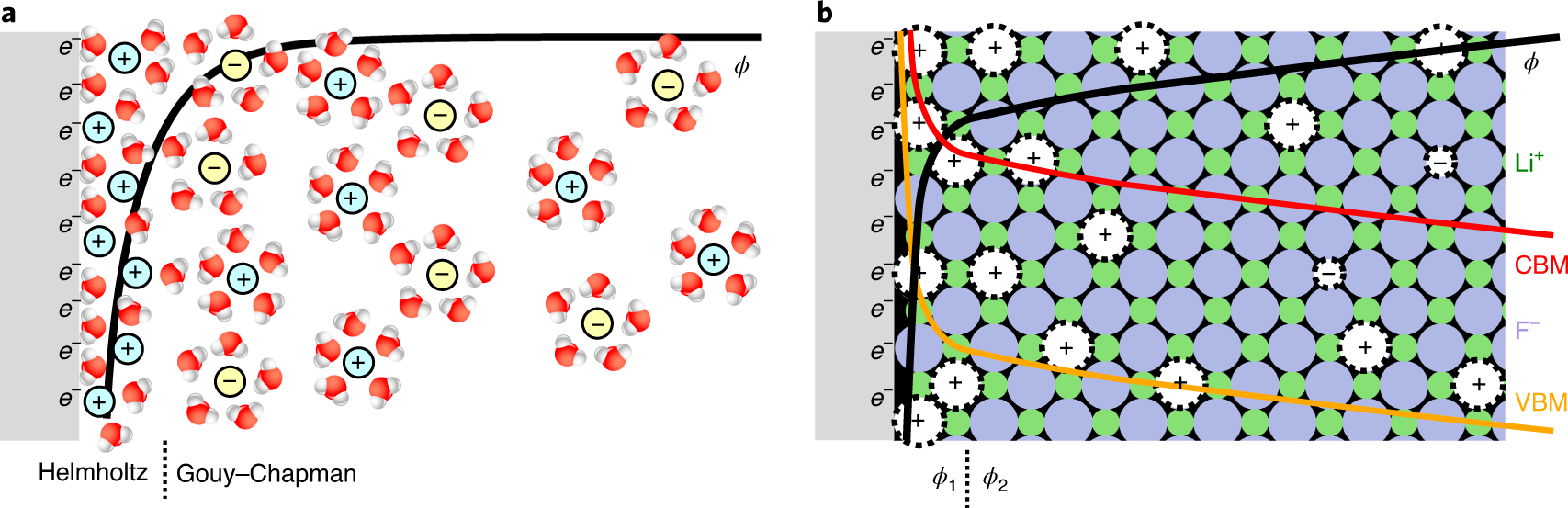 Modeling the electrical double layer at solid-state