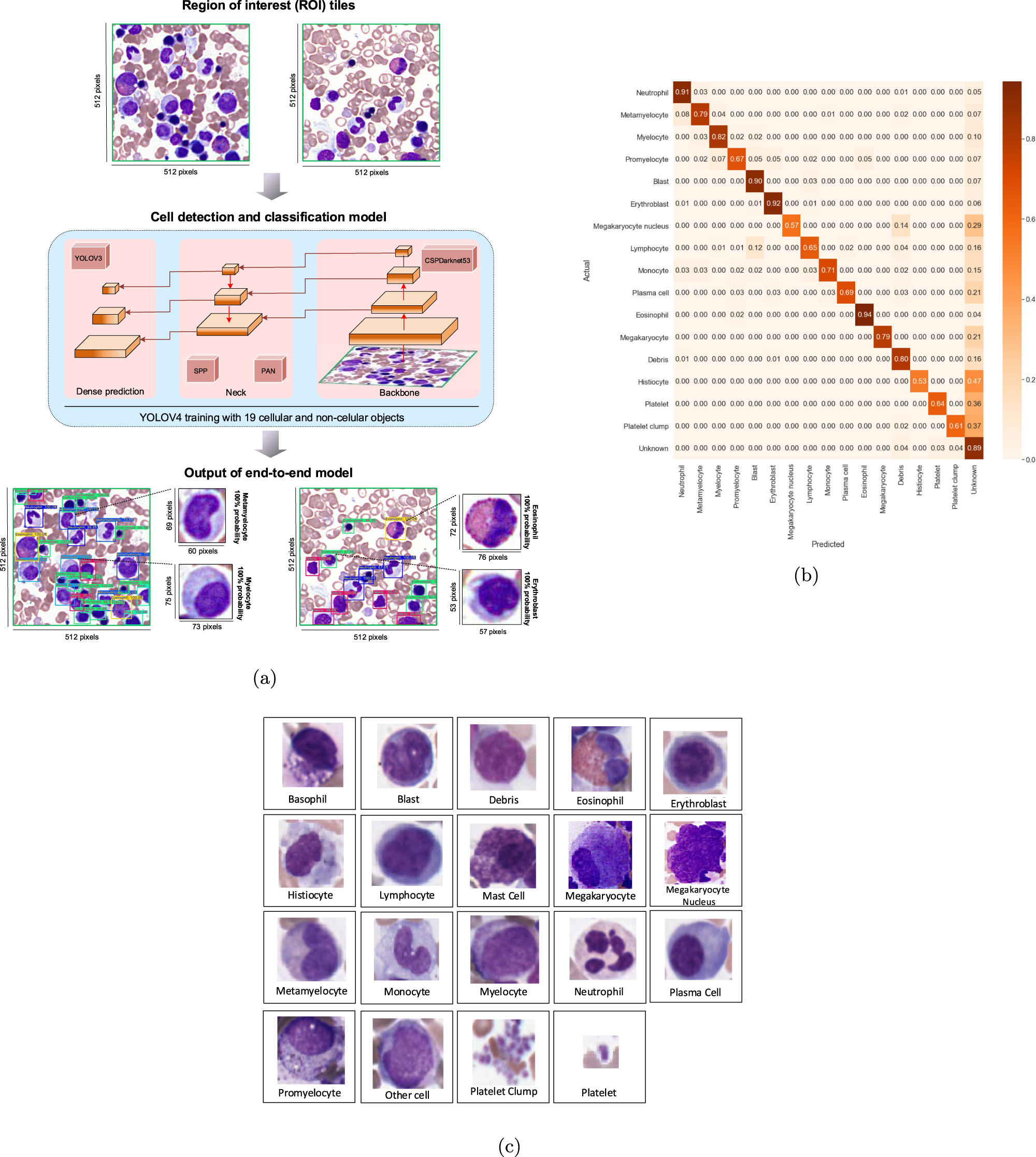 Fig. 3: Applying the YOLO model to localize objects in selected region of interest (ROI) tiles.