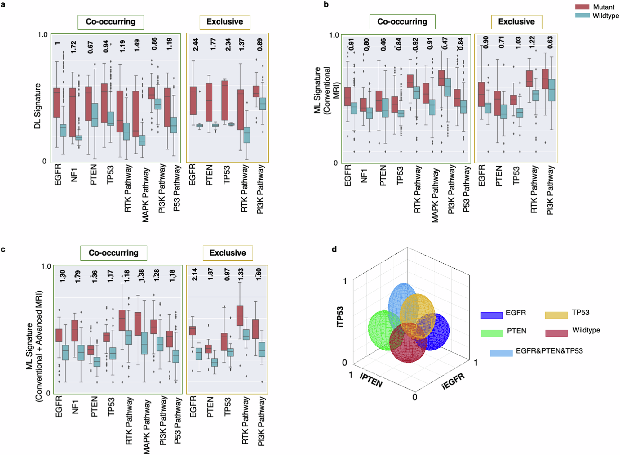 Fig. 1: Imaging signatures of IDH-wildtype GBM tumors.