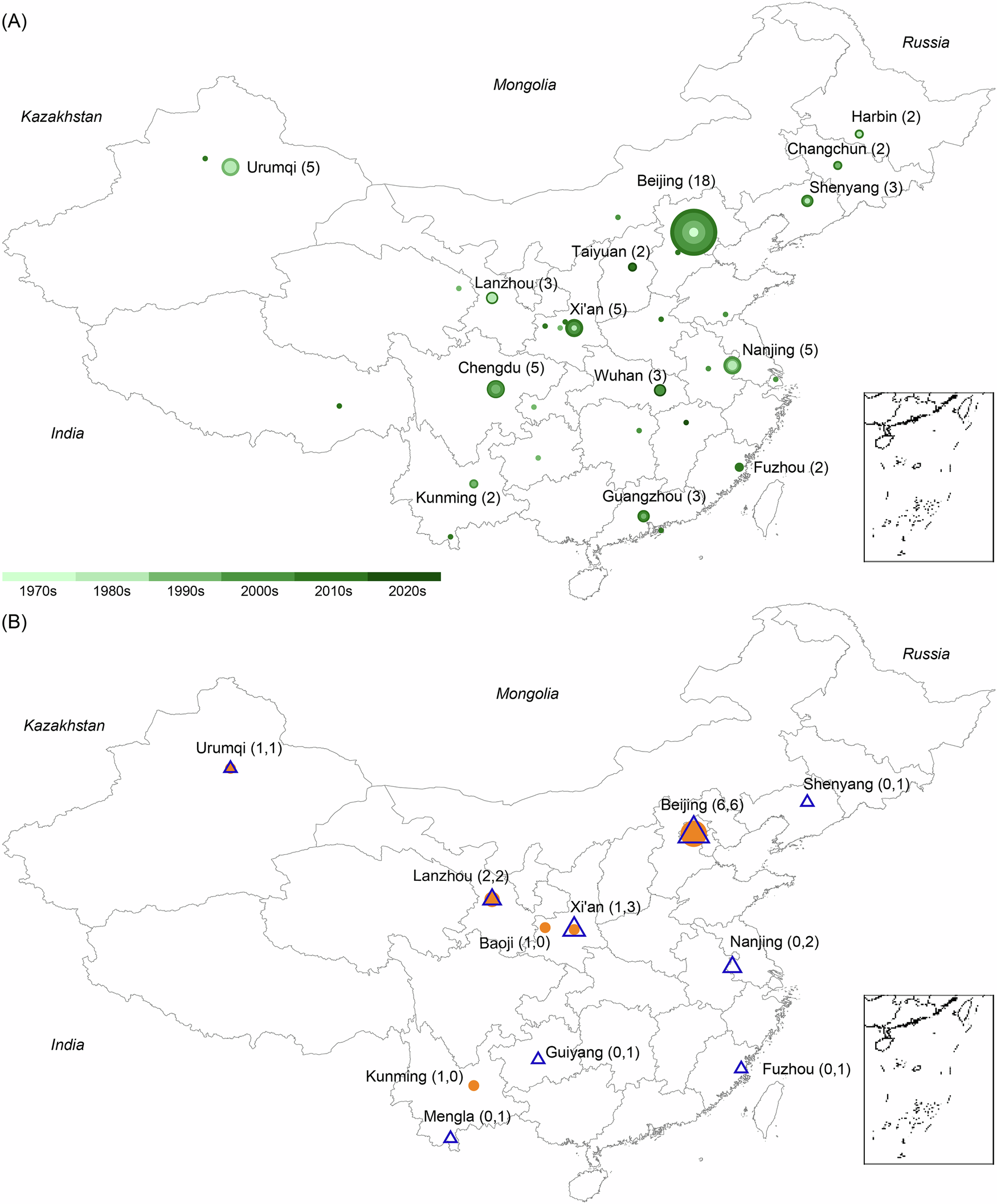 Fig. 2: The state of Chinese tree-ring research.