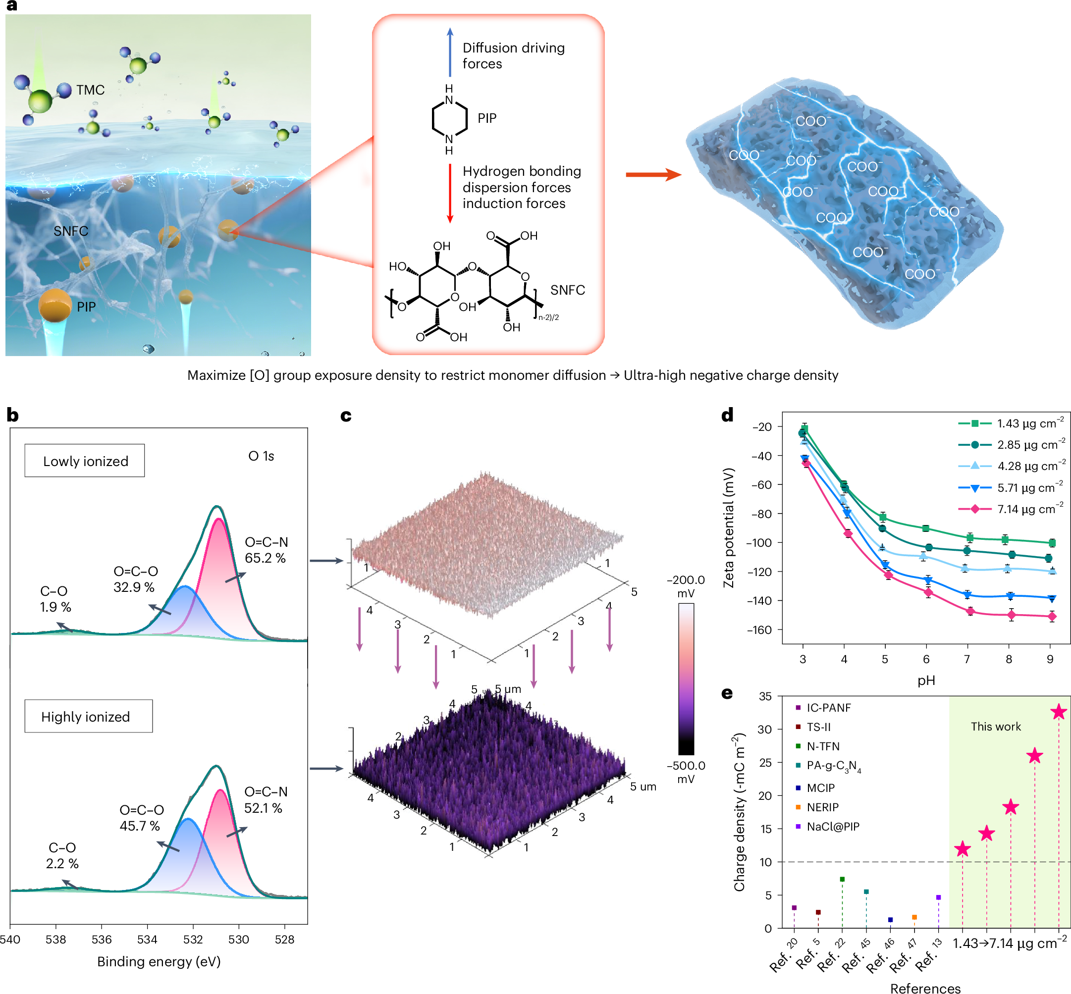 Fig. 1: Regulation and highly ionized characteristics of PA–SNFC membranes.