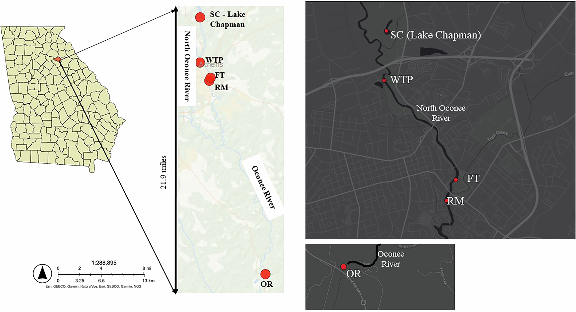 Fig. 1: Spatial distribution of sampling sites.