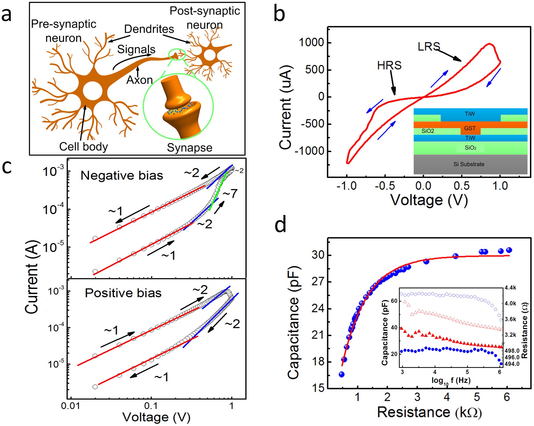 Nanoelectronic Programmable Synapses Based on Phase Change