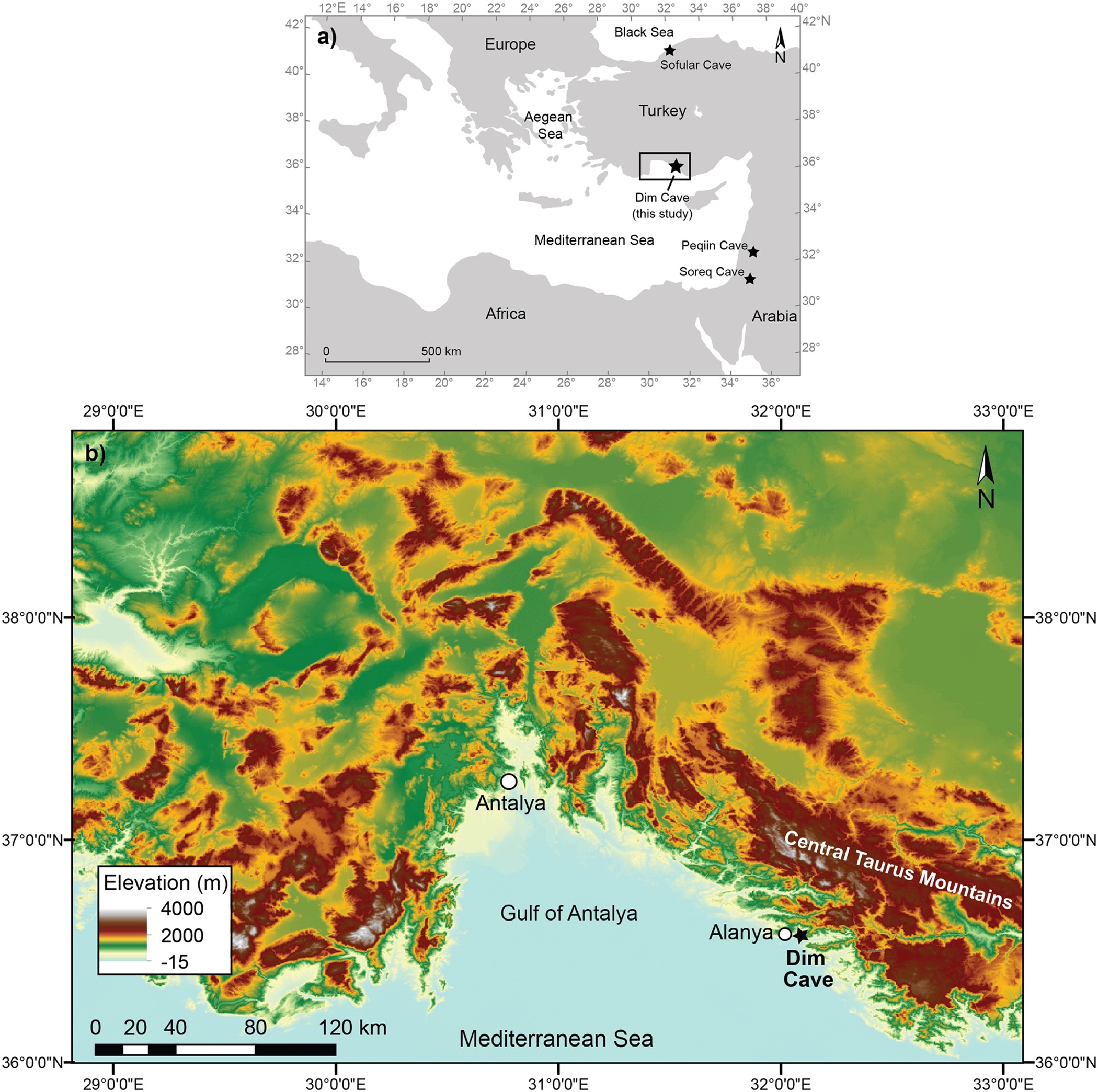 An 80 kyr-long continuous speleothem record from Dim Cave, SW Turkey with  paleoclimatic implications for the Eastern Mediterranean | Scientific  Reports