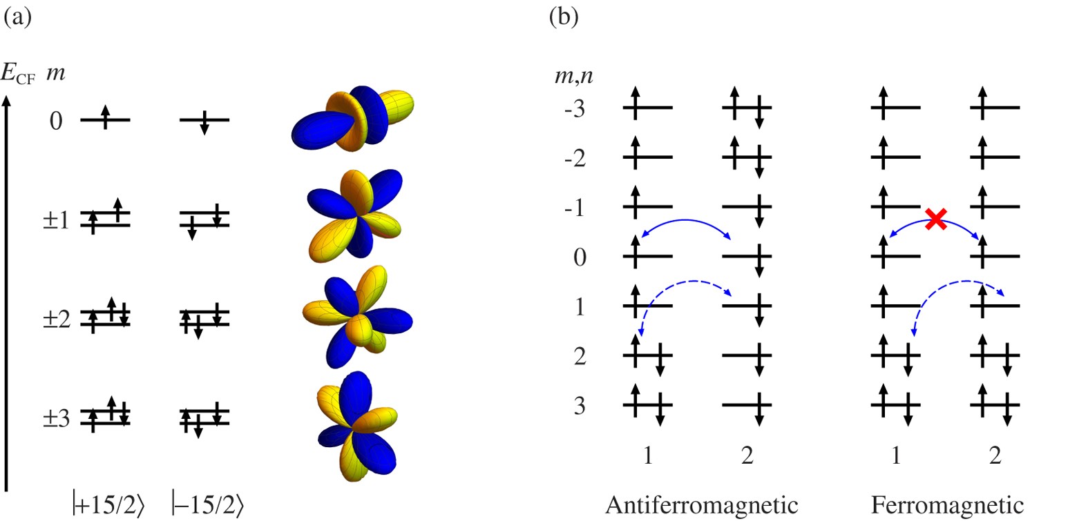 New mechanism of kinetic exchange interaction induced by strong magnetic  anisotropy | Scientific Reports