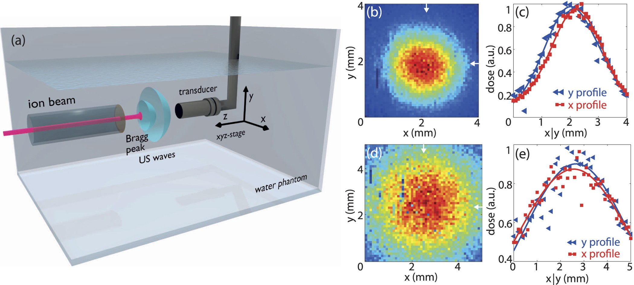 Ionoacoustic tomography of the proton Bragg peak in combination with  ultrasound and optoacoustic imaging | Scientific Reports