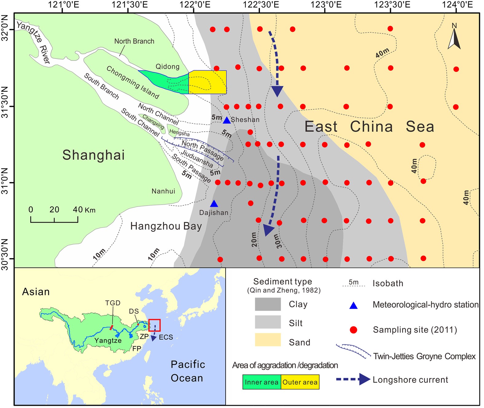 New evidence of Yangtze delta recession after closing of the Three Gorges  Dam | Scientific Reports