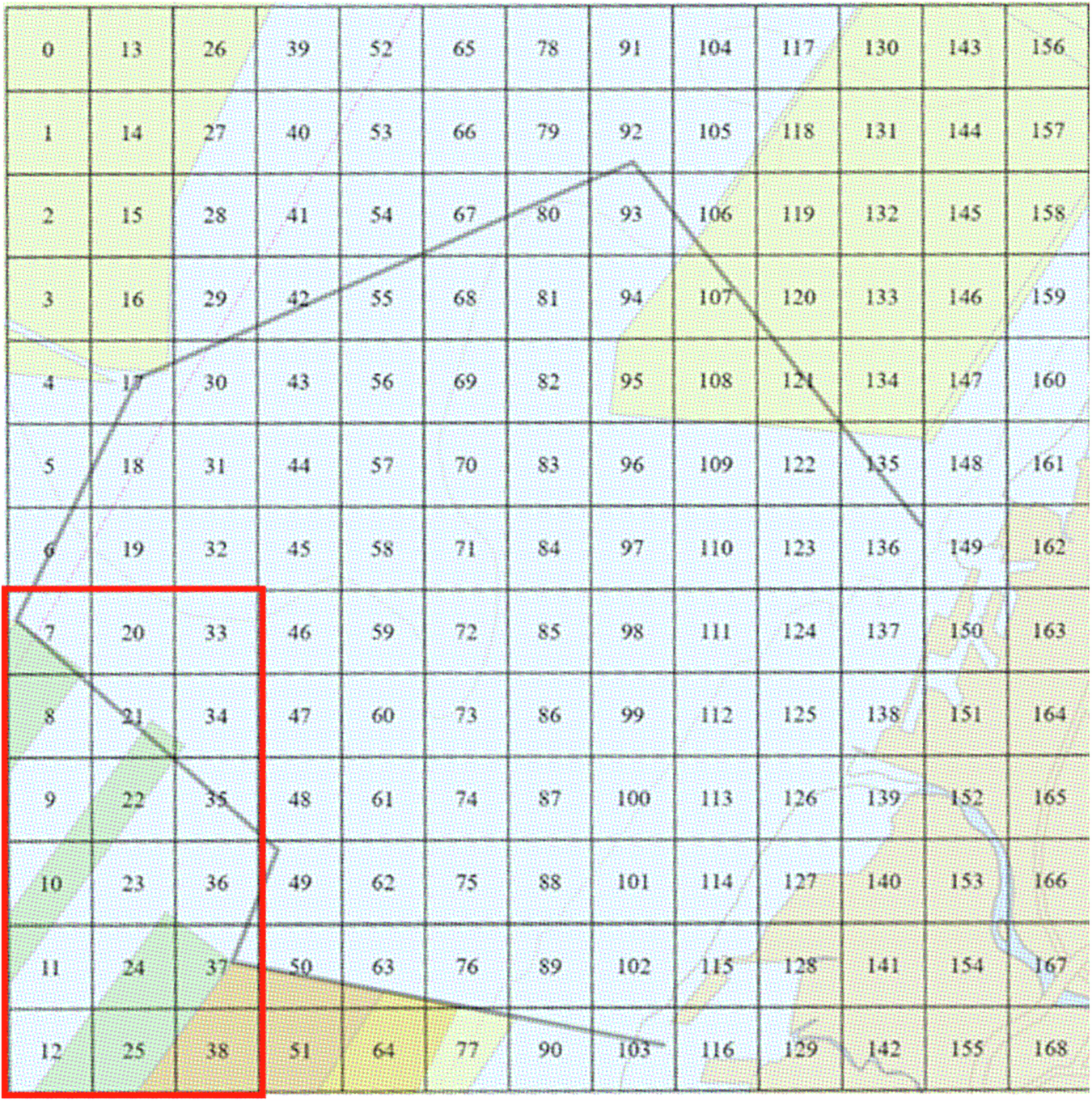 Fig. 12: Extraction range of example grids.