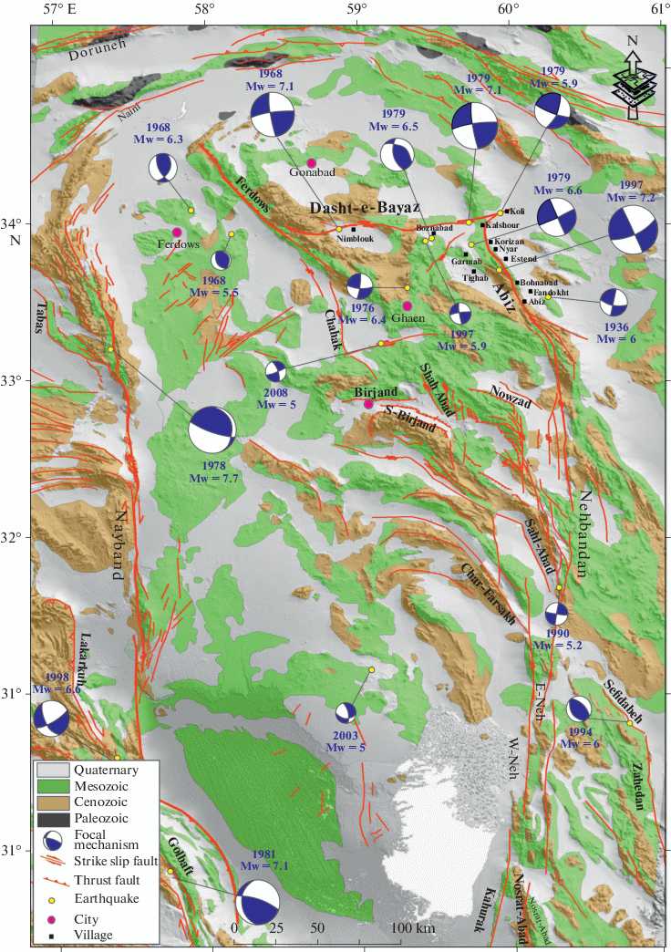Figure 2 Evaluation Of Seismicity Triggering Insights From The Coulomb Static Stress Changes After The 30 August 1968 Dasht E Bayaz Earthquake Mw 7 1 Eastern Iran Springerlink