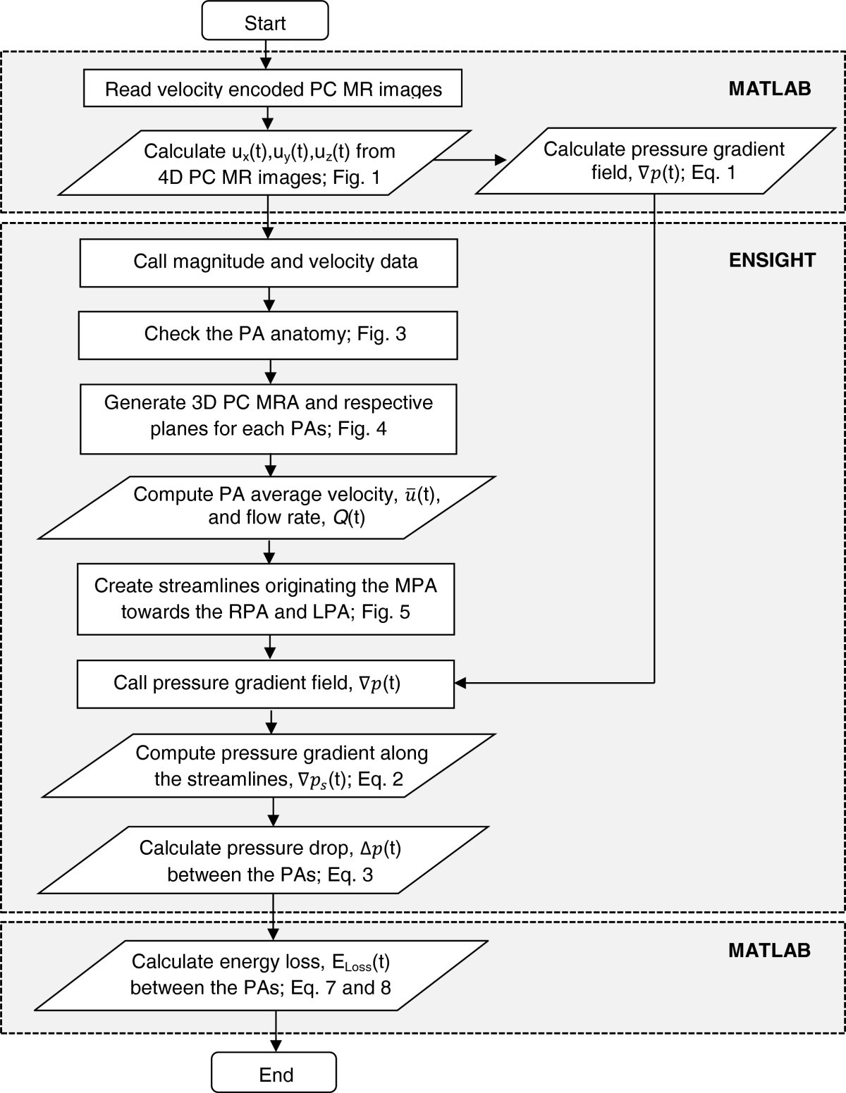 Non Invasive Evaluation Of Energy Loss In The Pulmonary Arteries Using 4d Phase Contrast Mr Measurement A Proof Of Concept Biomedical Engineering Online Full Text