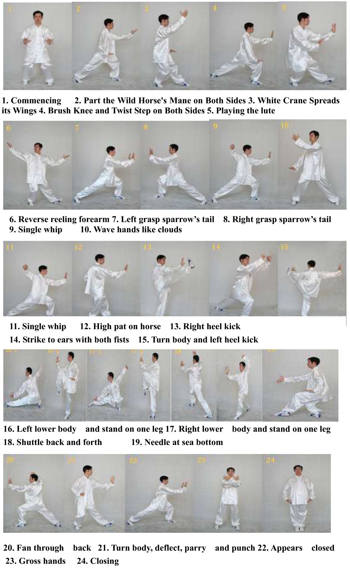 24 forms simplified Tai Chi Chuan. 