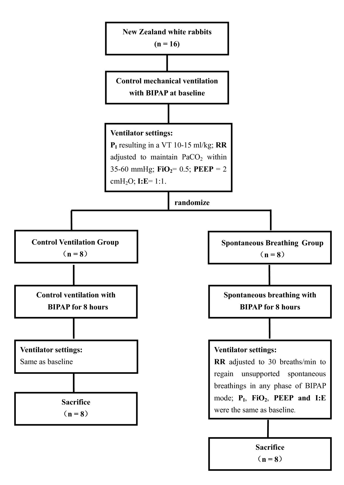 Ventilator Settings Chart