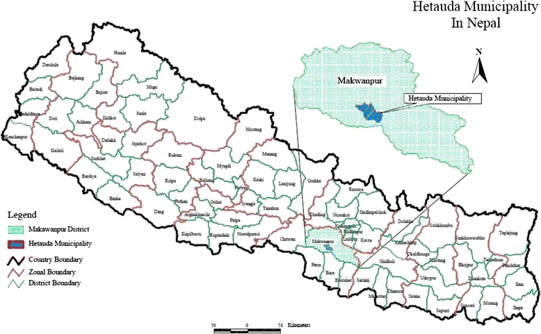 Map Of Makwanpur District Figure 1 | Usefulness Of Hospital Emergency Department Records To Explore  Access To Injury Care In Nepal | Springerlink