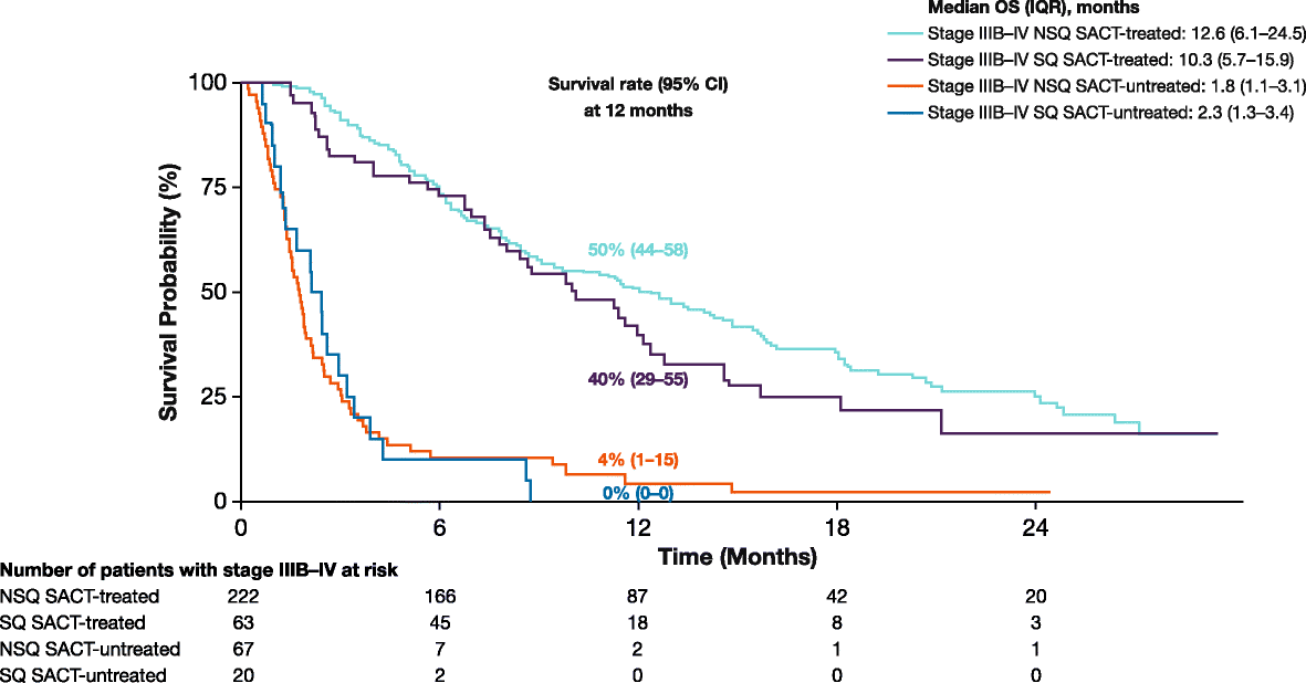 Real-world treatment patterns and survival outcomes for advanced non-small  cell lung cancer in the pre-immunotherapy era in Portugal: a retrospective  analysis from the I-O Optimise initiative | BMC Pulmonary Medicine | Full