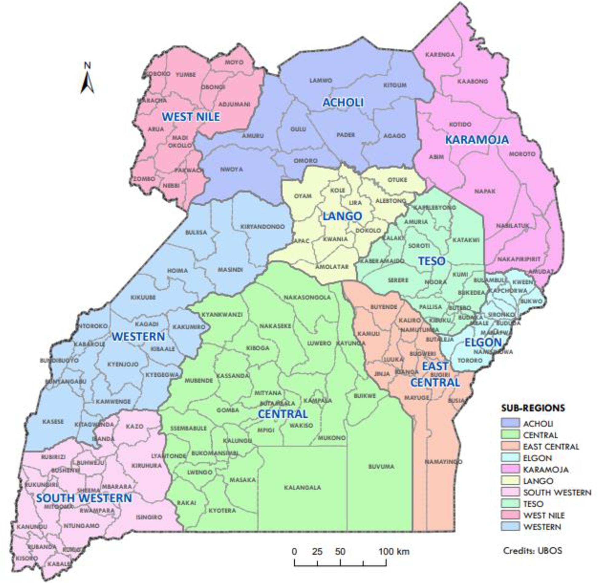 The Map Of Uganda Showing Districts Social Norms, Attitudes And Access To Modern Contraception For Adolescent  Girls In Six Districts In Uganda | Bmc Health Services Research | Full Text
