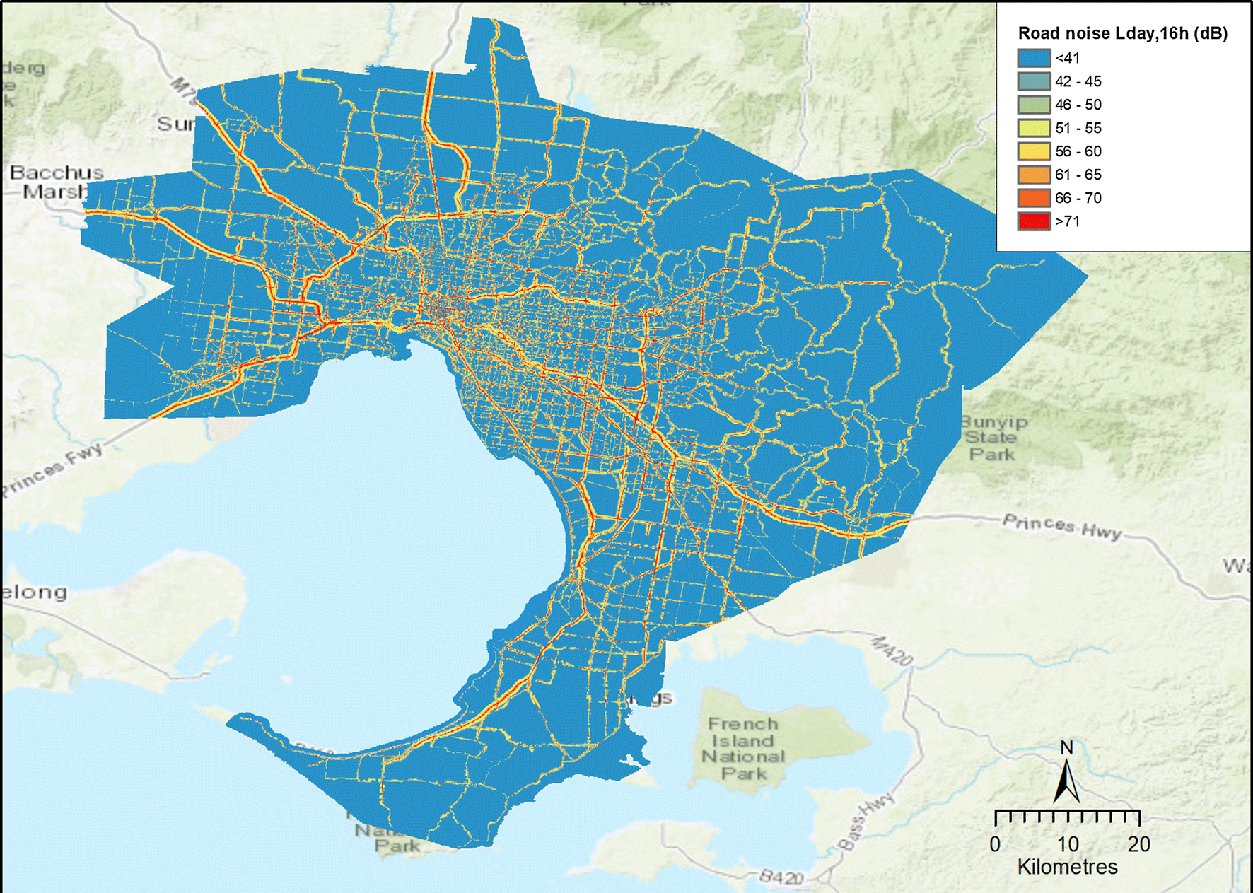 Greater Melbourne Area Map A Statistical Downscaling Approach For Generating High Spatial Resolution  Health Risk Maps: A Case Study Of Road Noise And Ischemic Heart Disease  Mortality In Melbourne, Australia | International Journal Of Health  Geographics |