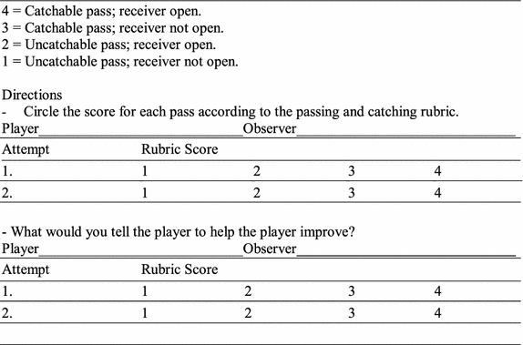 review of the tactical evaluation tools for youth players assessing soccer player evaluation form